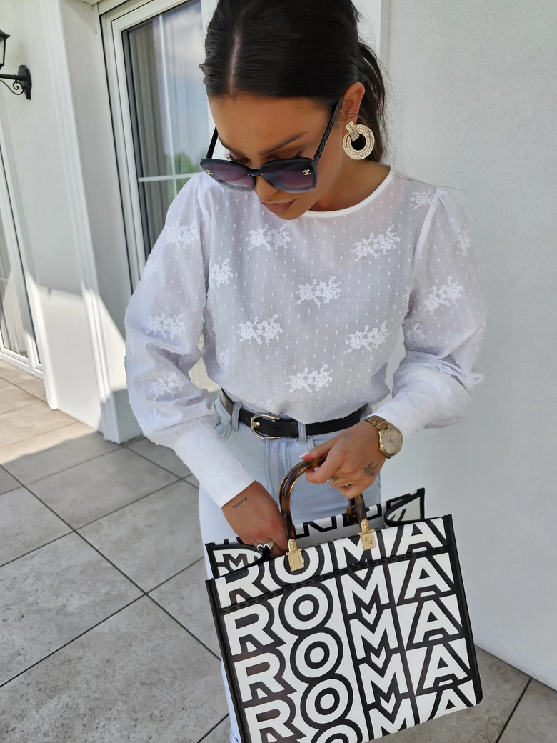 Bluzka MONICA kropeczki - ecru C18617