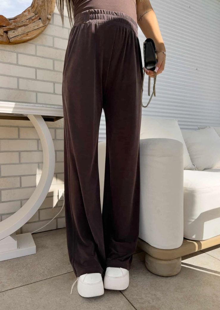 Spodnie LAMIA – czekoladowa