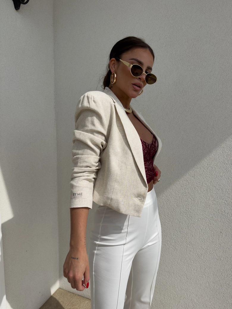 Marynarka SLIM natural - jasny beż