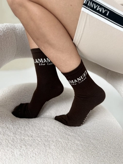 Skarpety LABEL czekolada