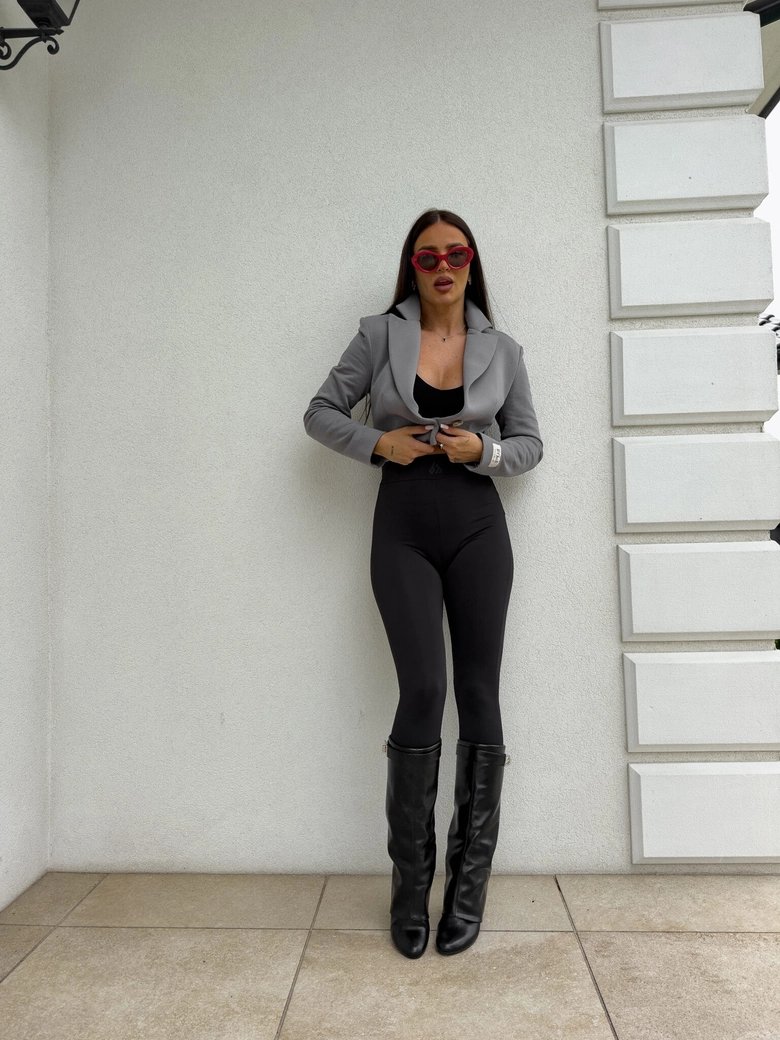 Marynarka dresowa SLIM - szara