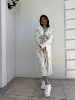 Kardigan płaszcz ANDREA – ecru