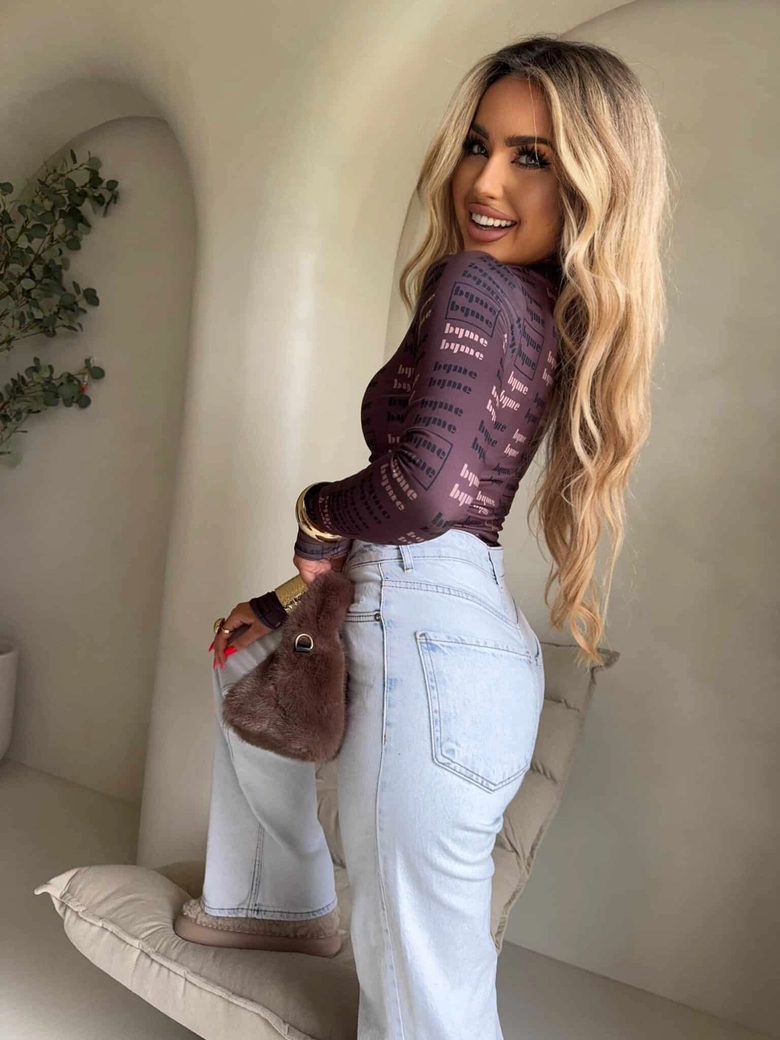 Bluzka SKIN MIU – czekoladowa