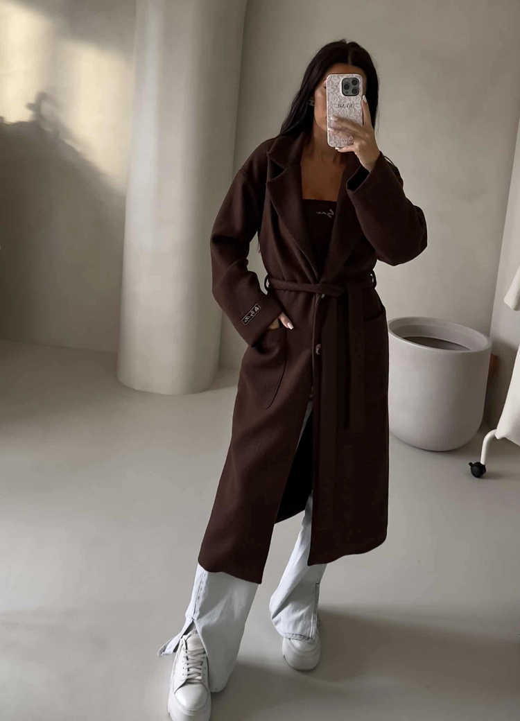 Płaszcz BOSS – czekoladowy