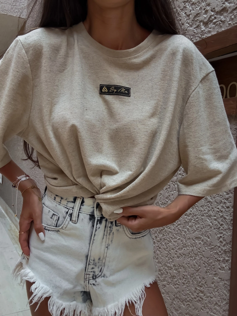 Bluzka T-shirt MARMARIS - beżowa