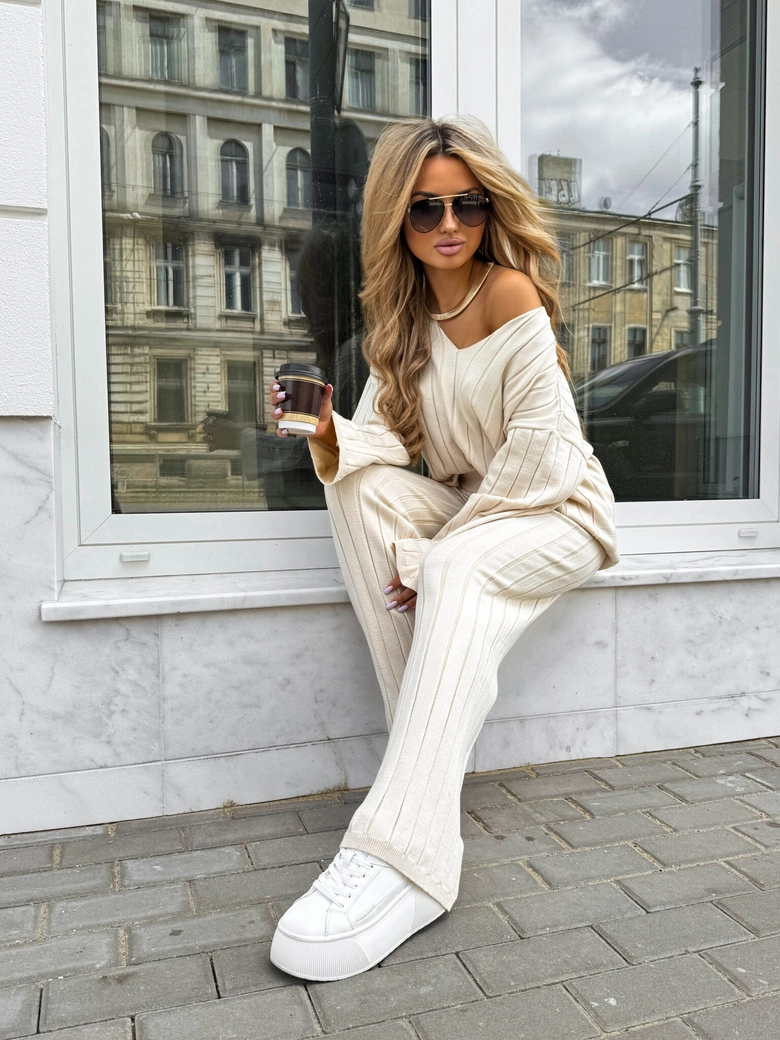 Komplet CANDICE – jasny beż