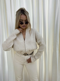 Bomberka MOHAIR - jasny beż