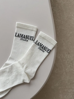 Skarpety STUDIO ecru/czarne SK19274