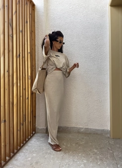 Bluzka T-shirt MARMARIS - beżowa