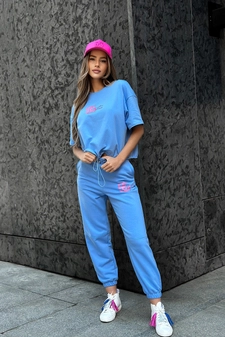 Spodnie damskie BG Trip | niebieski T23114