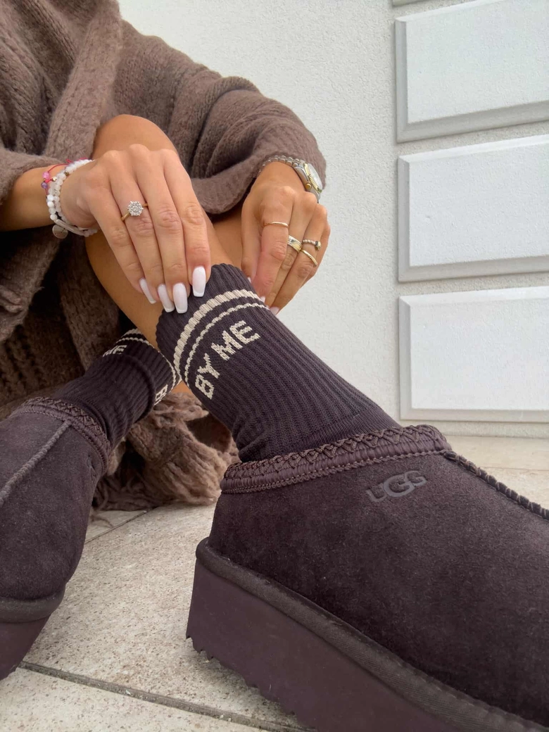 Skarpetki STRIPE – czekoladowe