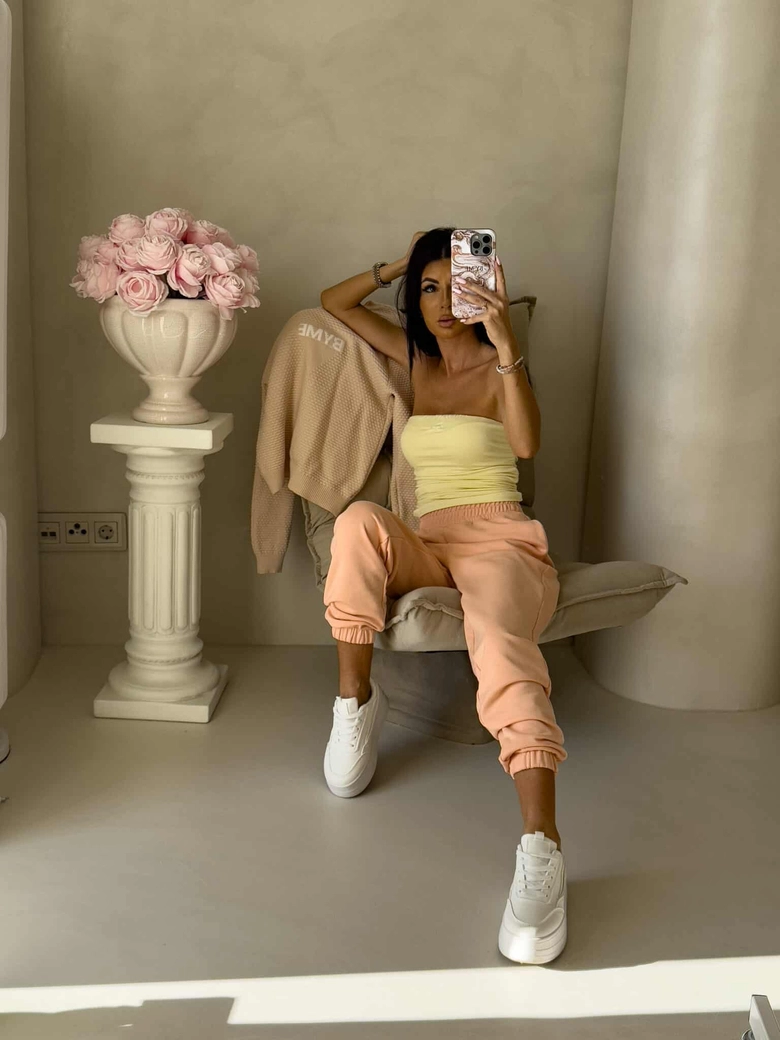 Spodnie dresowe CLASSIC - morelowe