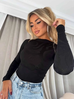 Bluzka SABRINA pianka - czarna