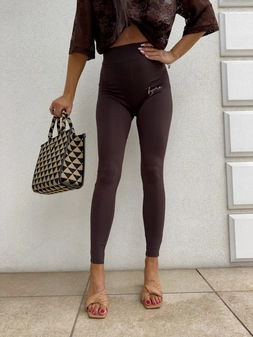 Legginsy DUAL – czekoladowe