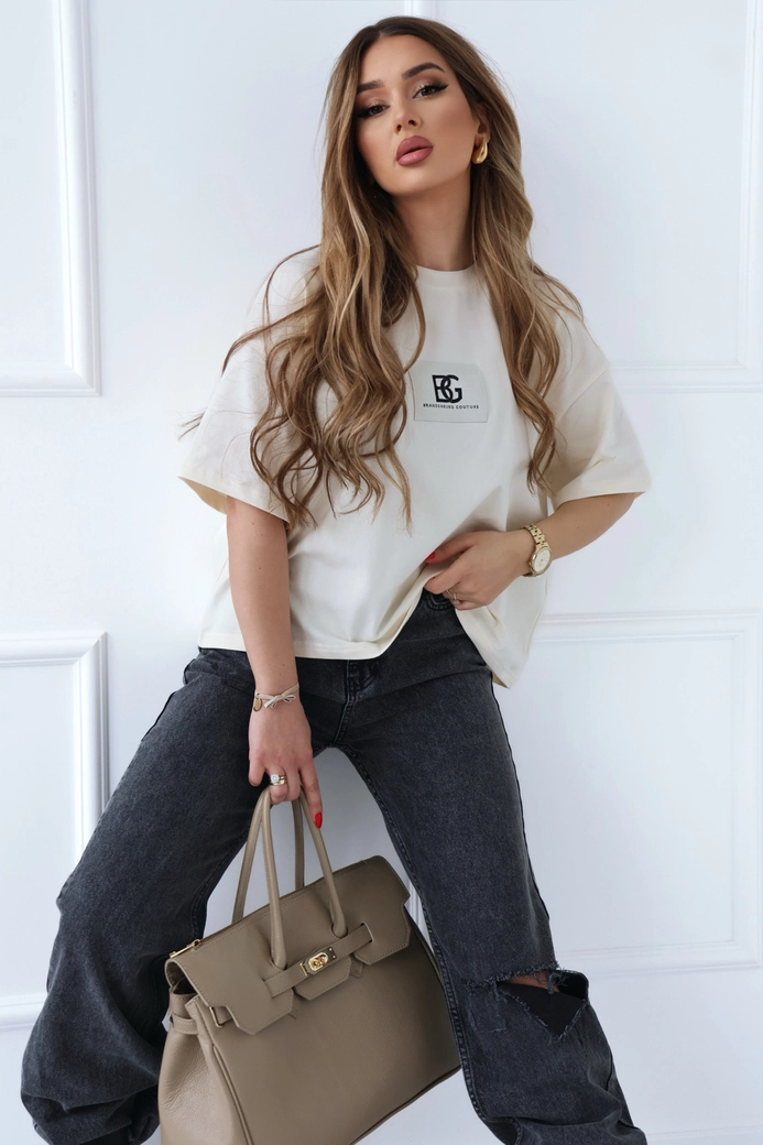 T-Shirt damski BG Bing | waniliowy