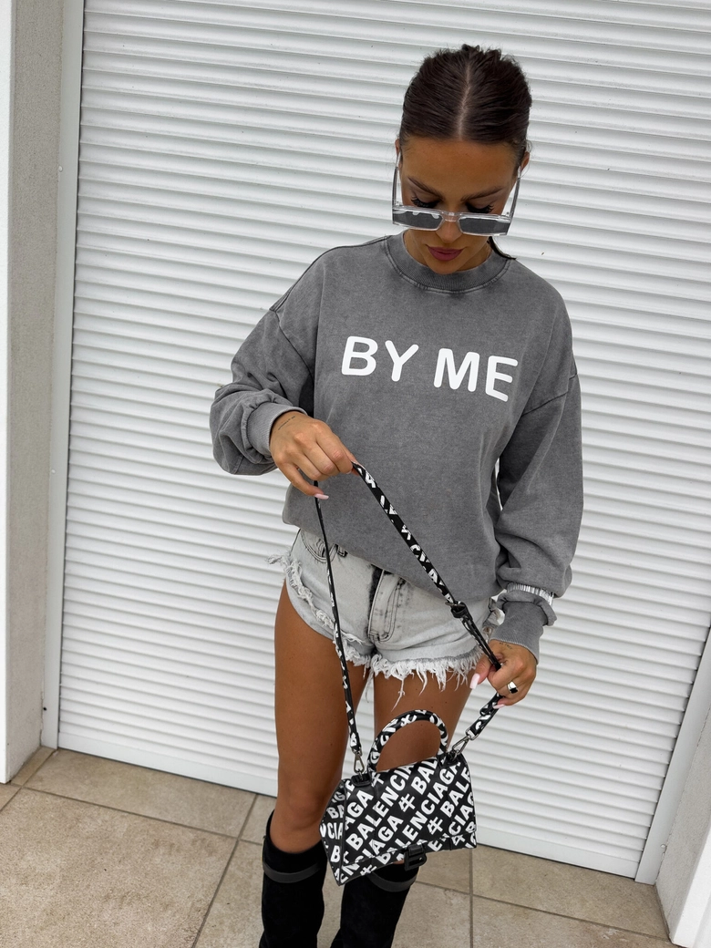 Dekatyzowana bluza DOSE - szara