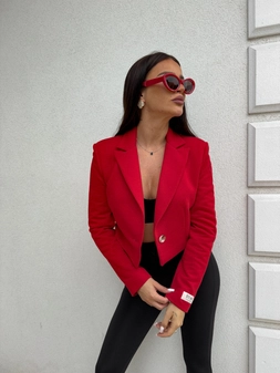 Marynarka dresowa SLIM - czerwona