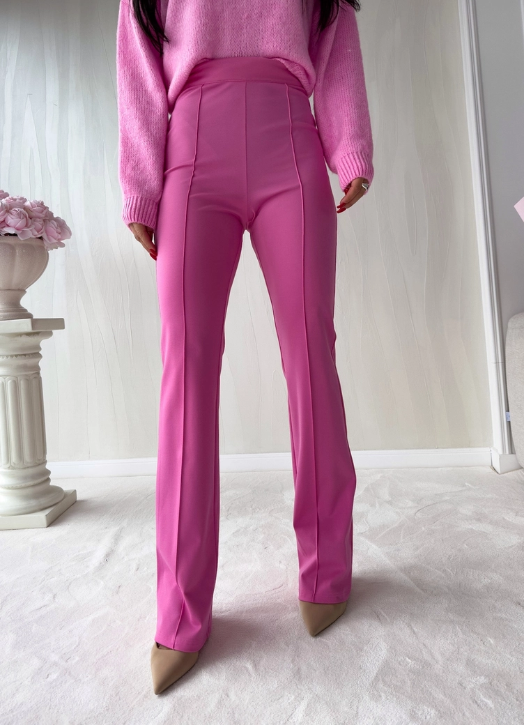 Spodnie DZWONY - różowe