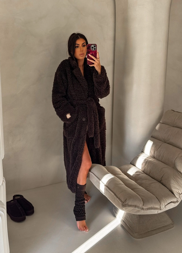 Płaszcz FUR – czekoladowy