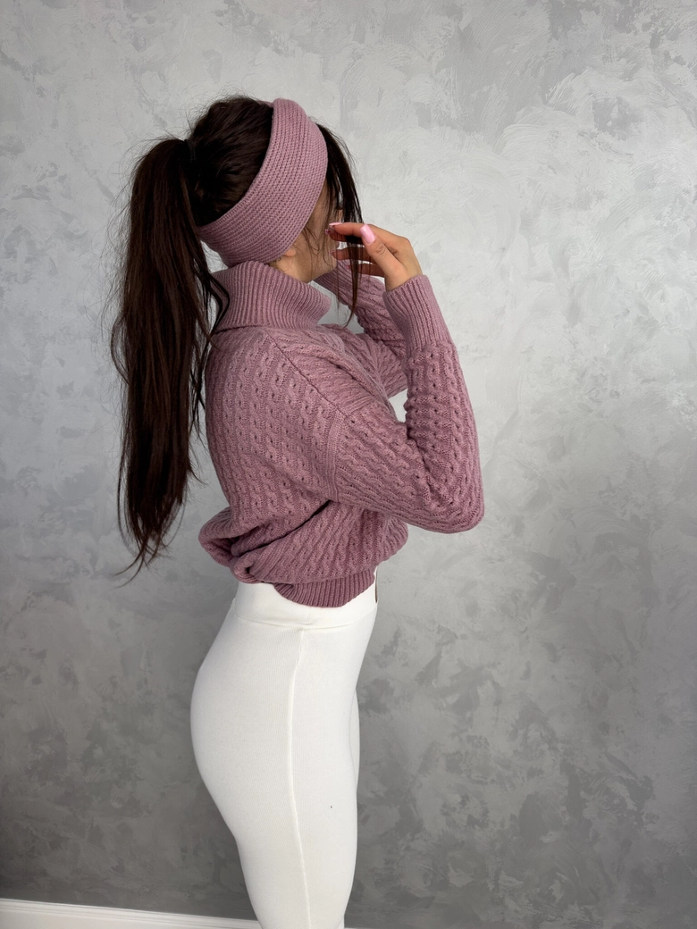 Sweter golf INKO - ametyst