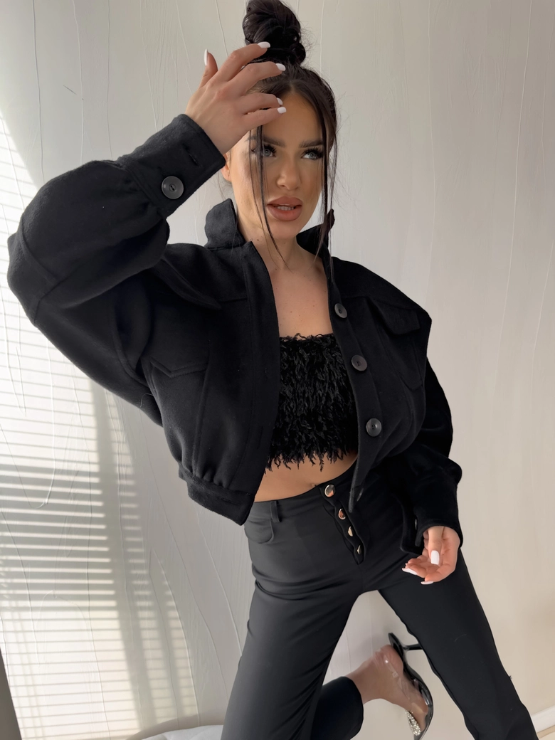 Kurtka MODERN – czarna W16544