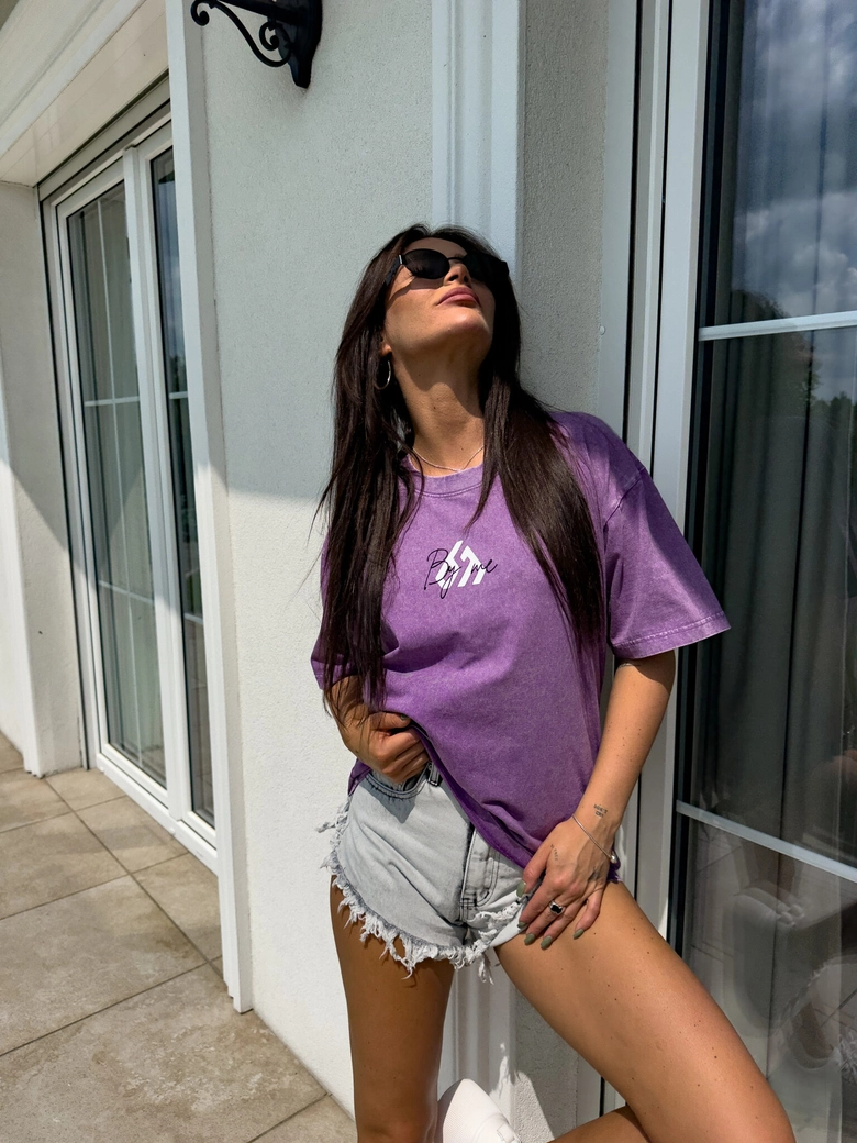 T-shirt MONETTE - fioletowy