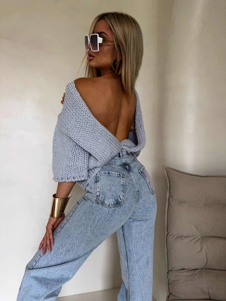 Kardigan ROYAL - chłodny błękit