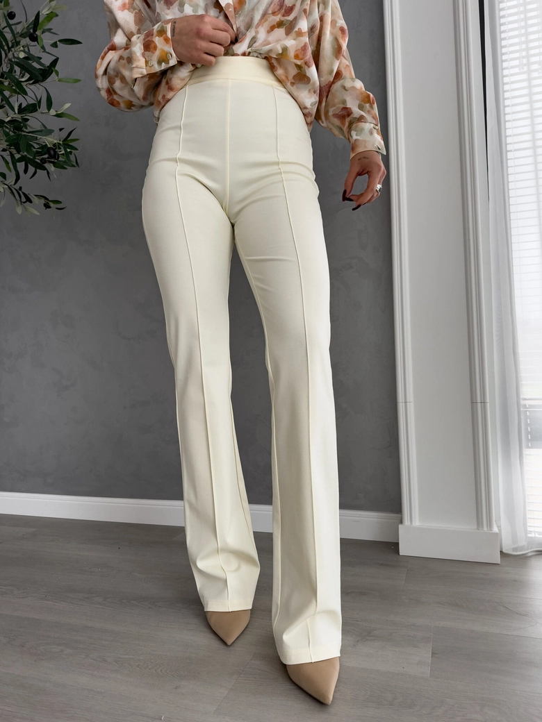 Spodnie DZWONY - waniliowe