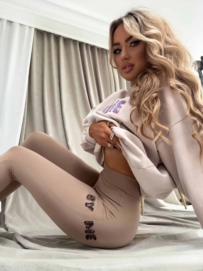 Legginsy WOW - beżowe