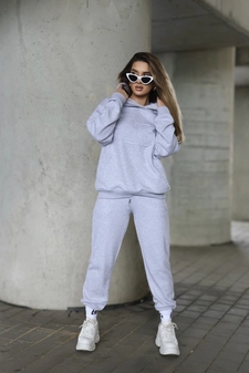 Dres damski BG Matchy | szary melanż