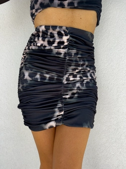 Spódnica MARSZCZONA print gepard – czarna