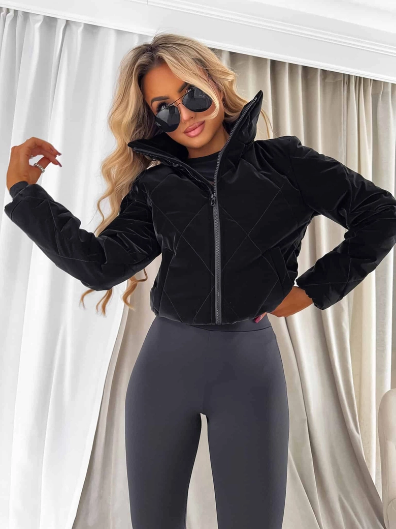 Kurtka VESTE II – czarno-różowa