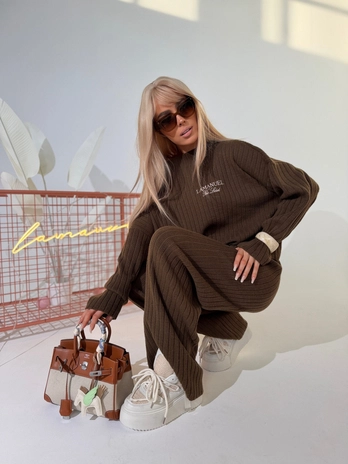 Komplet YARN czekolada