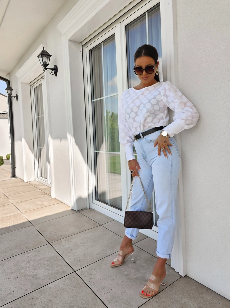 Bluzka MONICA koła - białe C18615