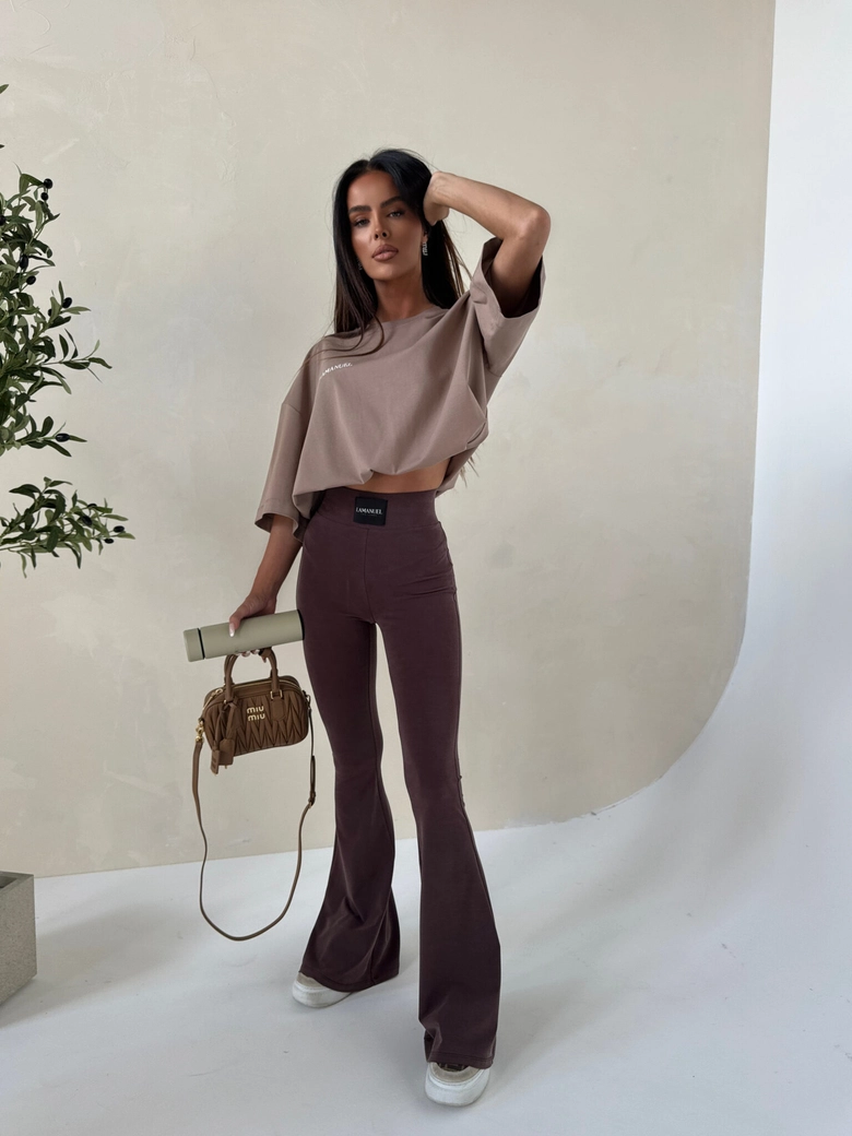 Legginsy BLESSED czekolada