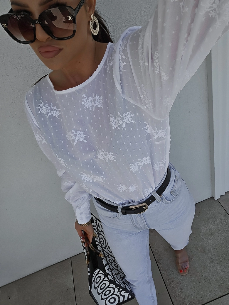 Bluzka MONICA kropeczki - ecru C18617