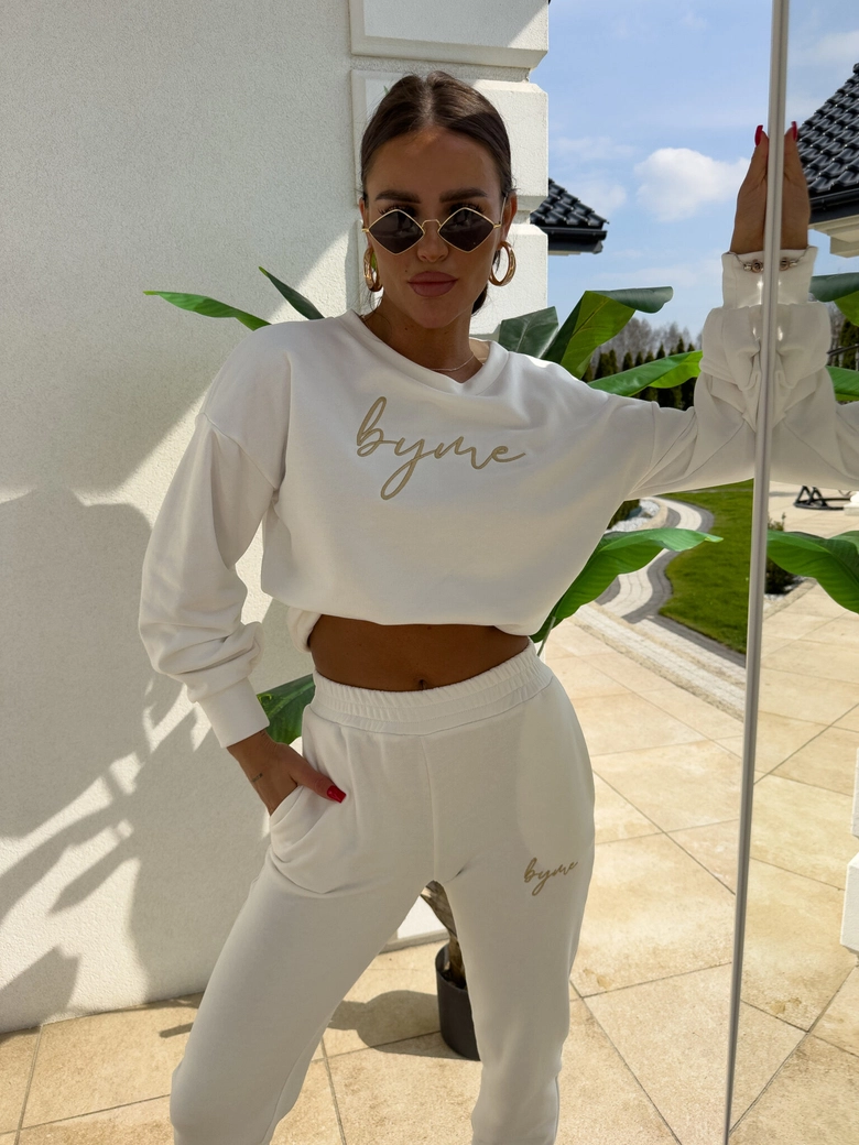 Bluza dresowa LOGO – ecru