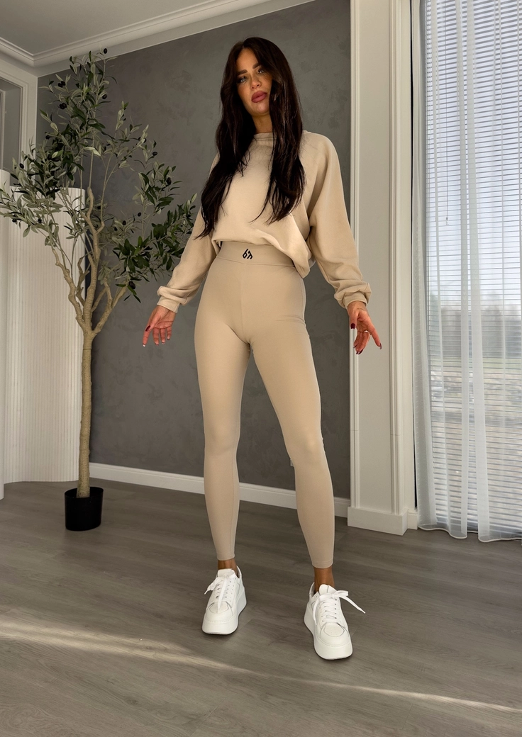 Legginsy GYM - jasny beż