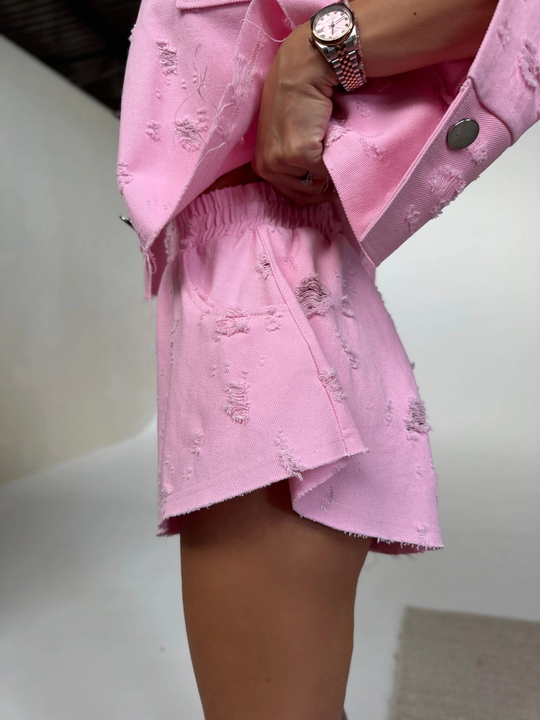 Spodenki DENIM róż