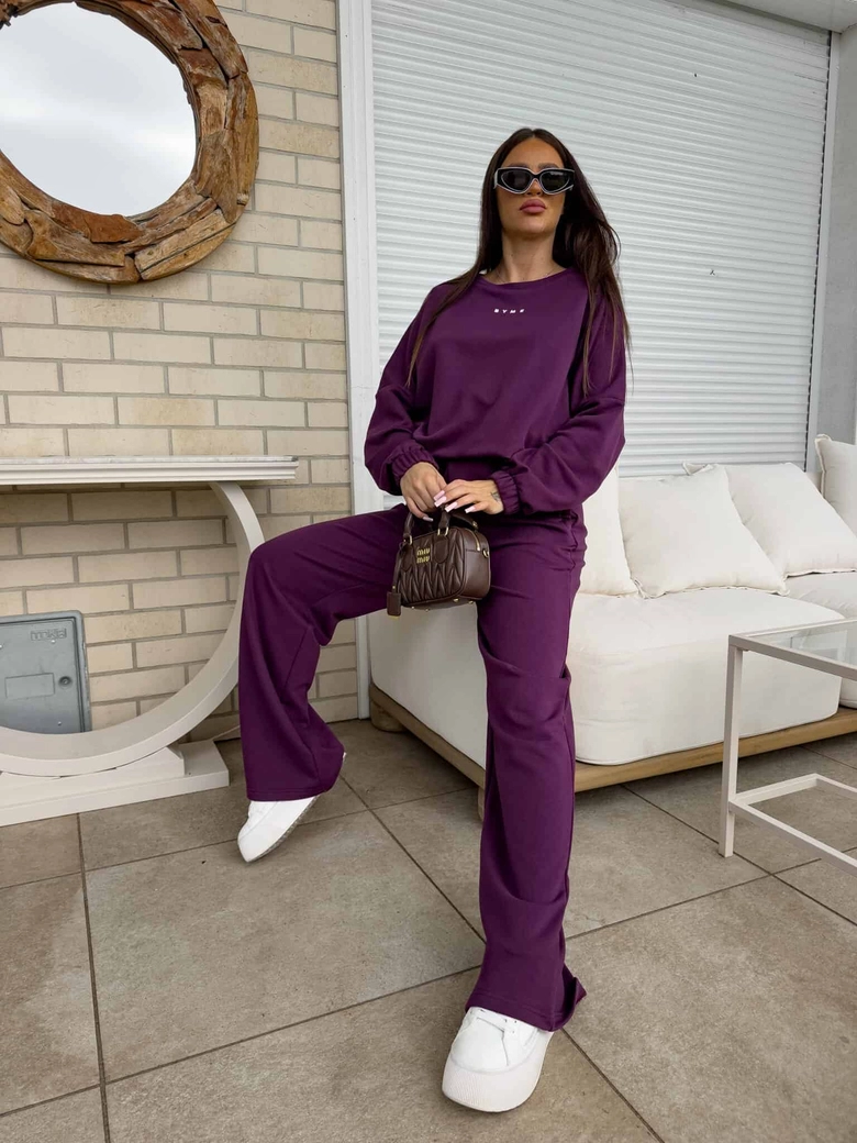 Komplet SYDNEY - śliwka DOSTĘPNY OD 06.10.2025r.