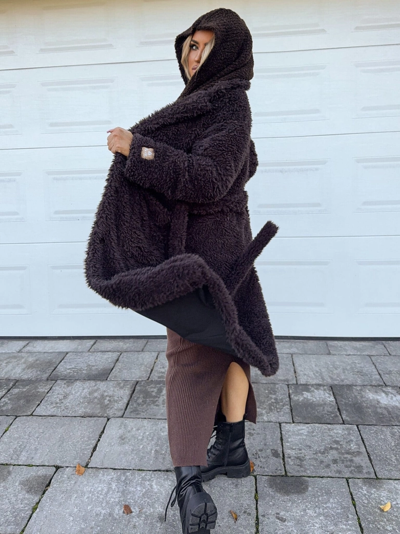 Płaszcz FUR – czekoladowy