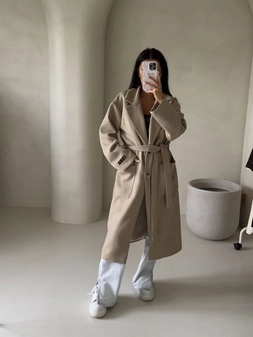 Płaszcz BOSS – beżowy