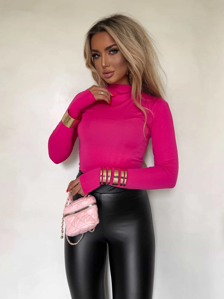 Bluzka SKIN gładka – różowa