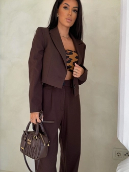 Marynarka SLIM - czekoladowa