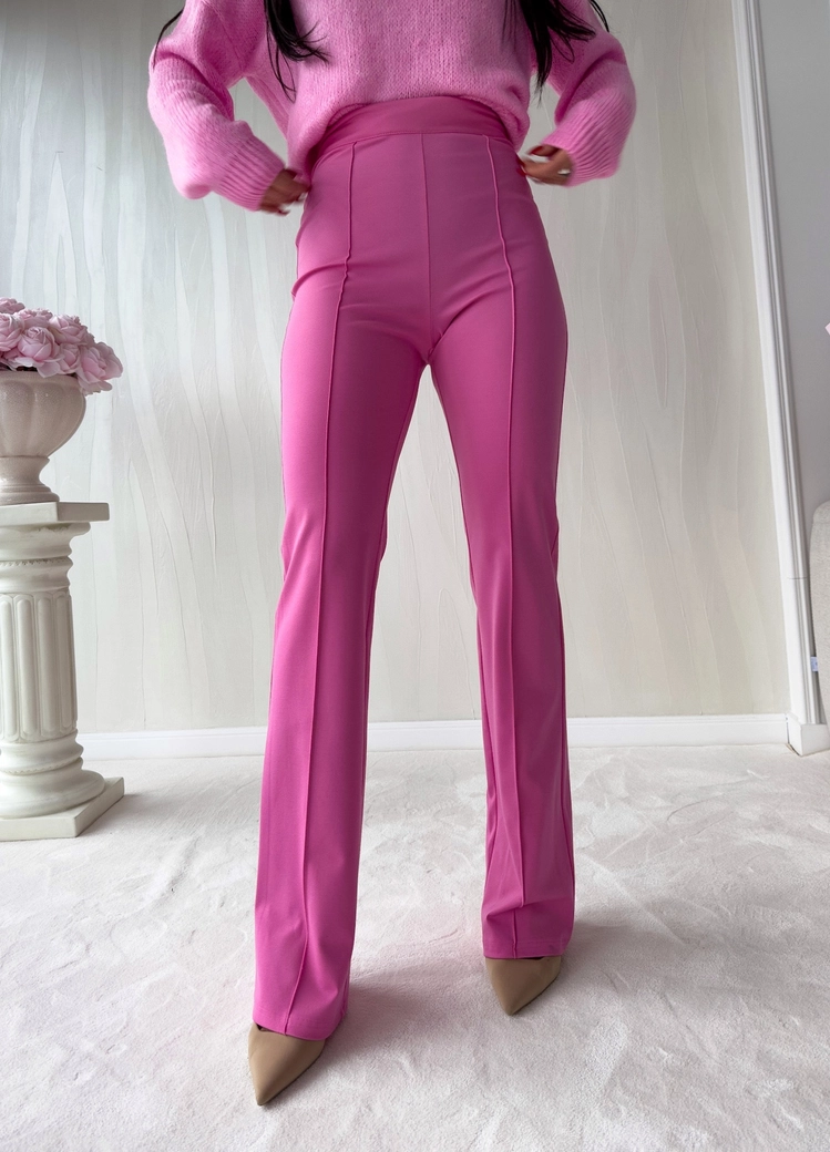 Spodnie DZWONY - różowe