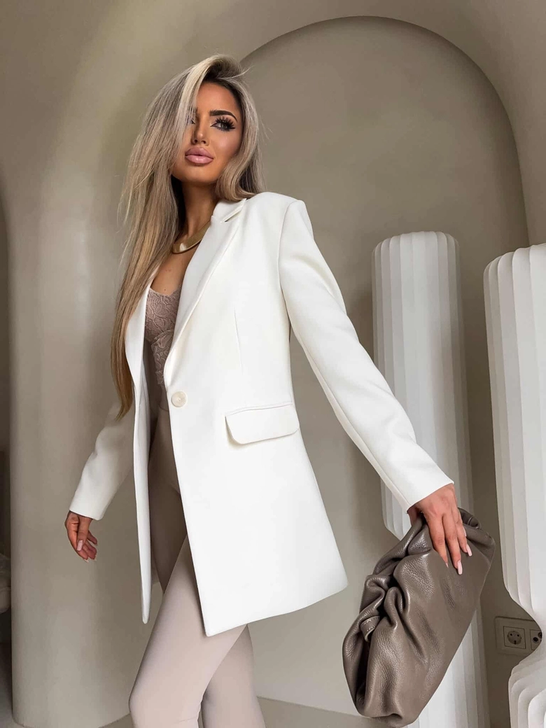 Marynarka LONG – ecru