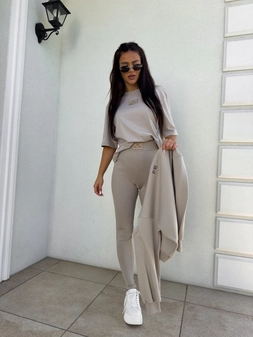 Bluza COTTON - taupe