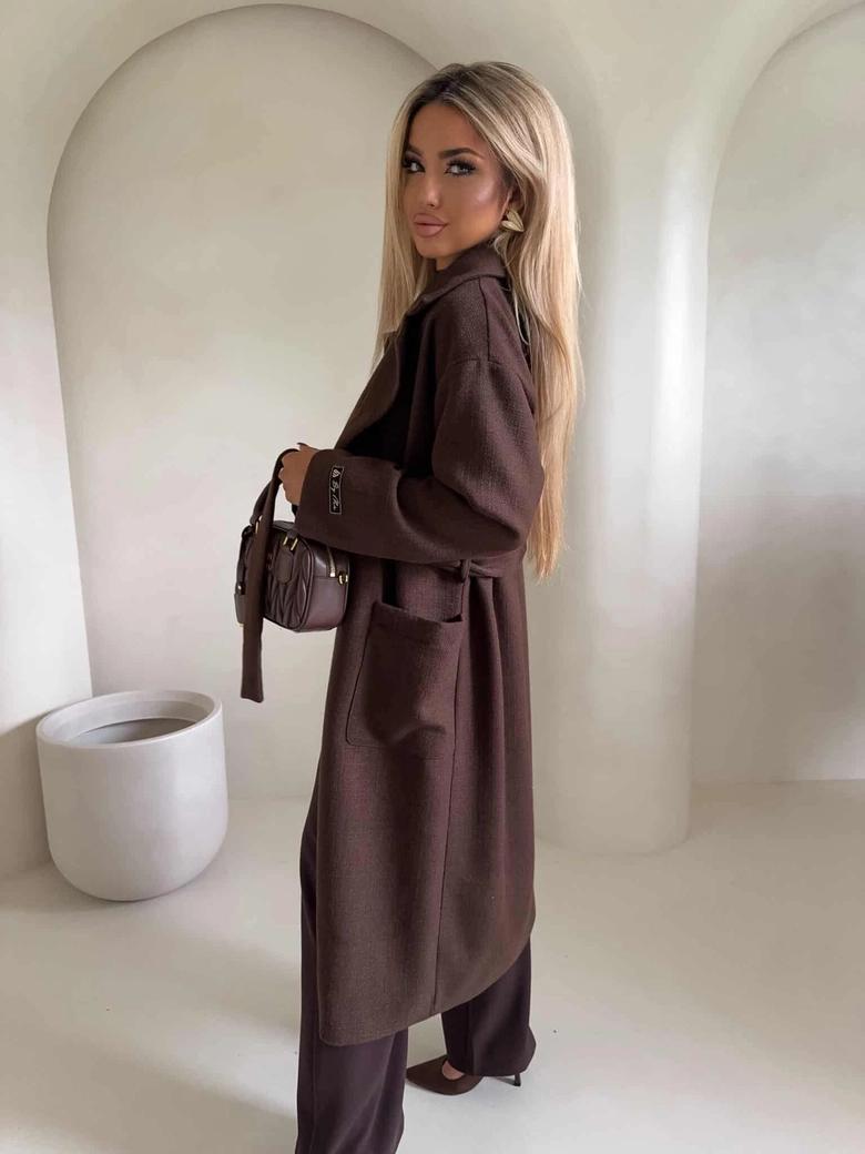 Płaszcz BOSS – czekoladowy