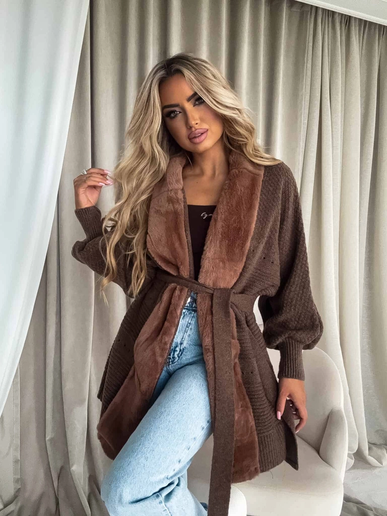 Kardigan DREAM - czekoladowy