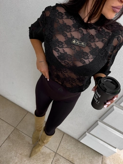 Bluzka MARMARIS II koronka new - czarna